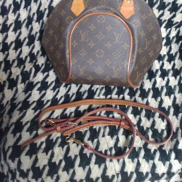 ❤️Authentic 2001 LOUIS VUITTON Bowler Bag Ellipse Purse + Crossbody Strap - Picture 3 of 12